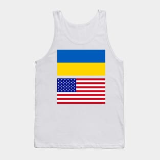 America and Ukraine Flag Tank Top